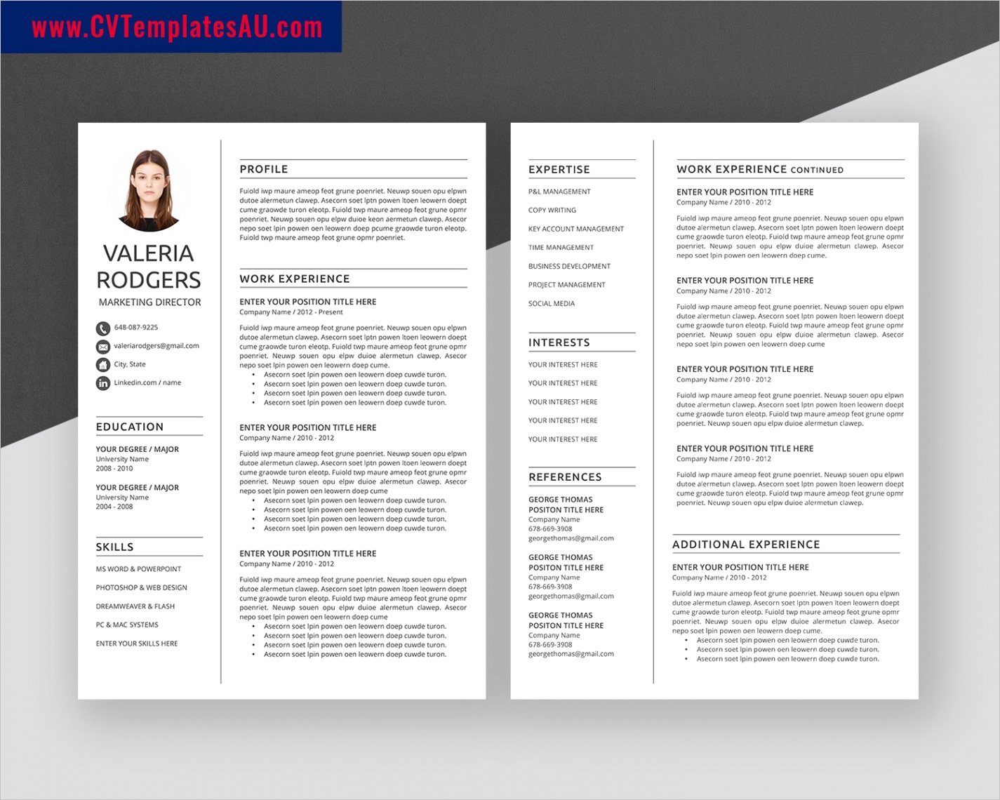 cv templates bundle resume templates bundle modern cv format professional cv layout editable resume templates design word resume australian cv templates 1