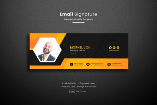email signature template for business