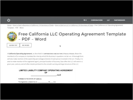 corporation operating agreement template