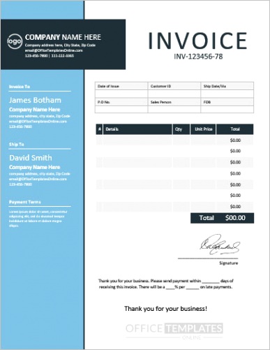 21 free invoice templates for ms word