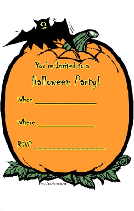 free halloween invitations that you can print from home