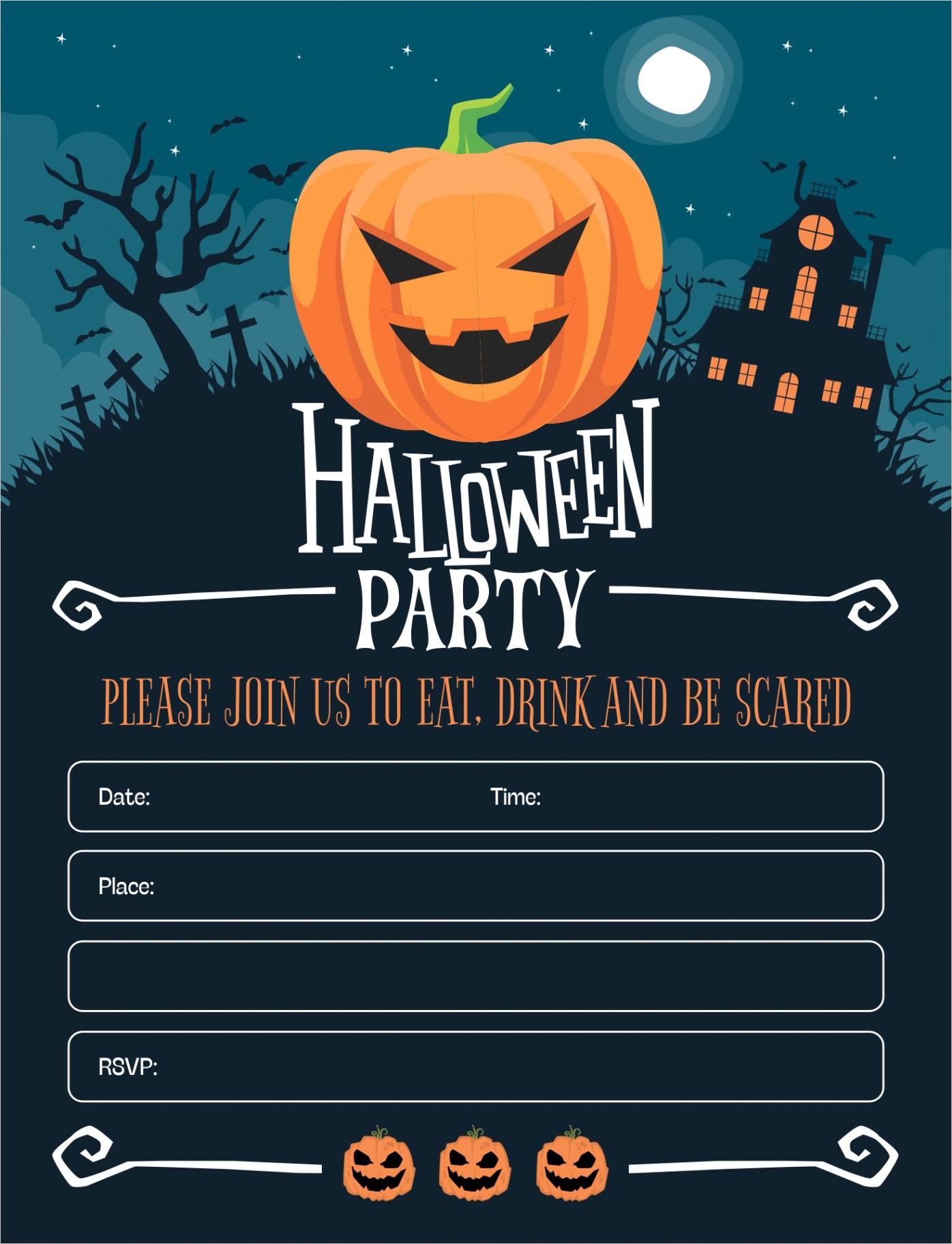 post free printable halloween birthday invitations
