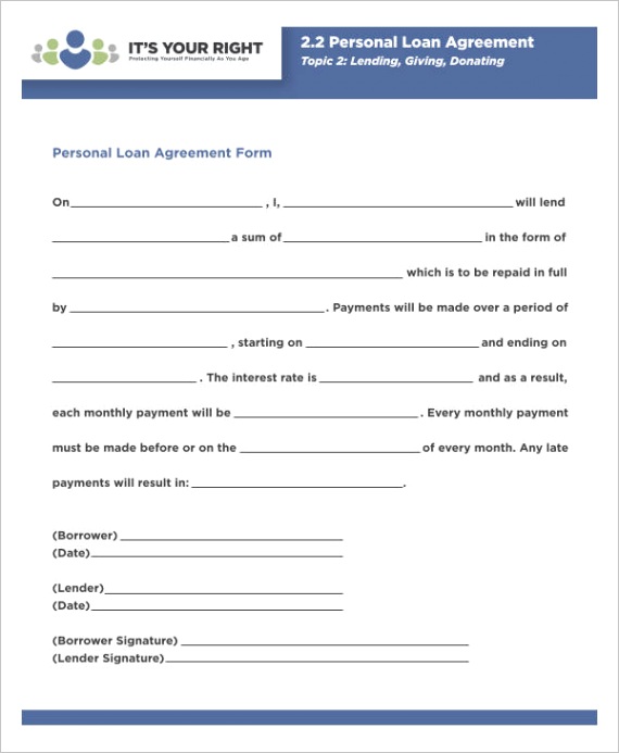 loan agreement form pdfml