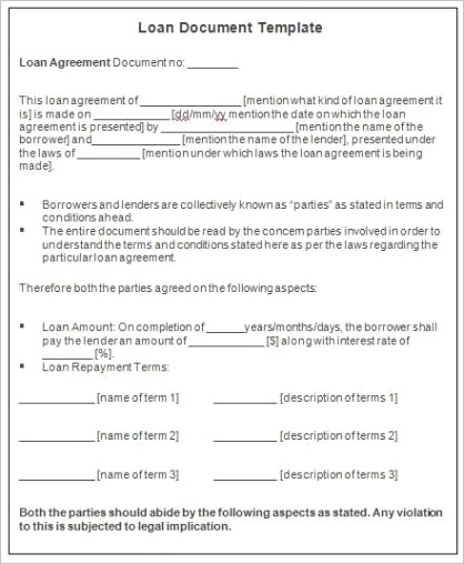 how to write loan agreement