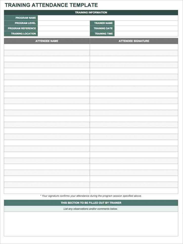 free attendance spreadsheet templates