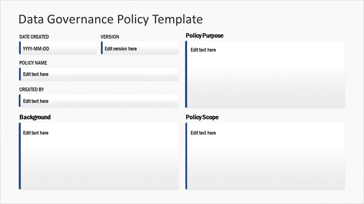 data governance policy template for powerpoint
