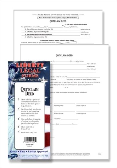quitclaim deed legal forms kit