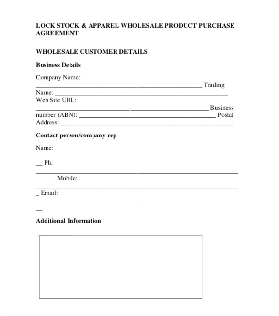 product purchase agreement