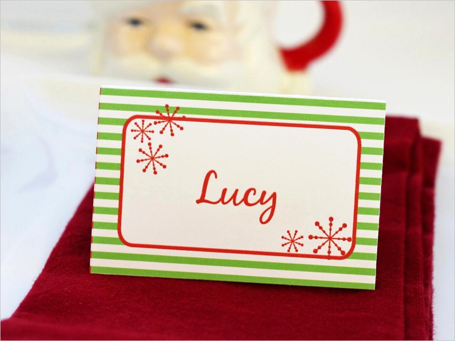templates for customizable holiday place setting cards pictures
