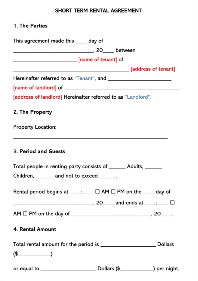 house rental lease agreement templateml