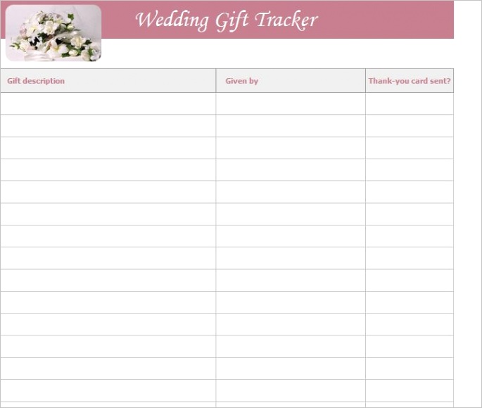 wedding t list template