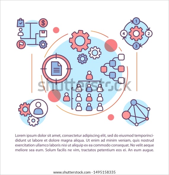 corporate structure article page vector template