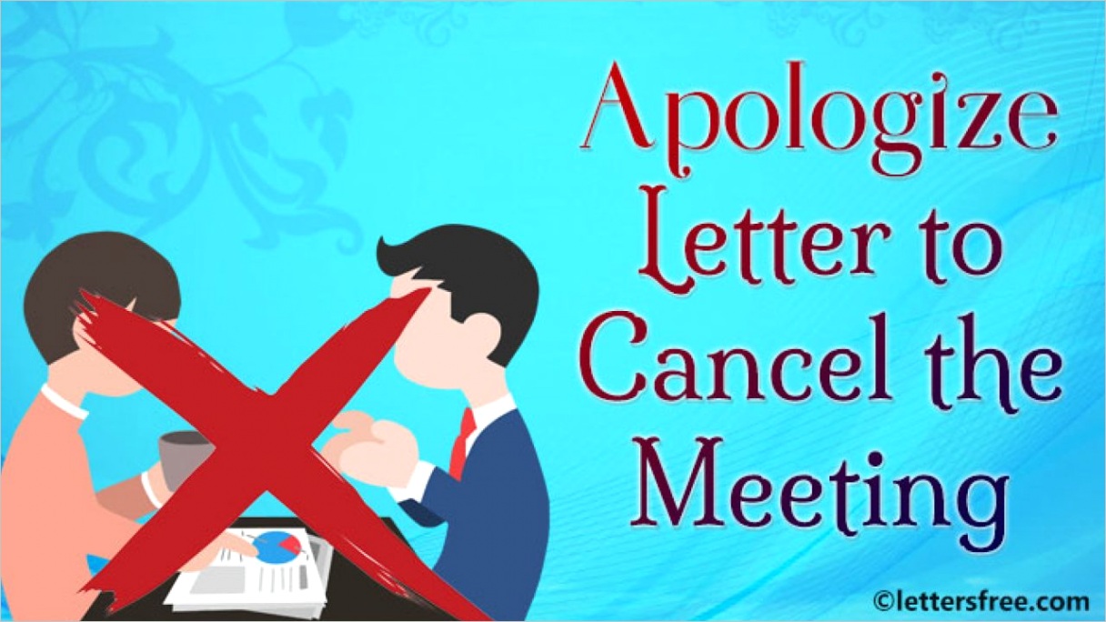 sample format for apology letter to cancel the meeting
