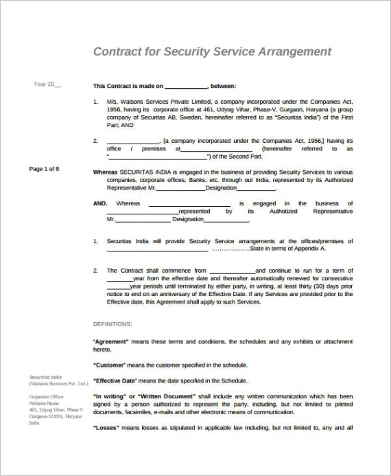 simple service agreements