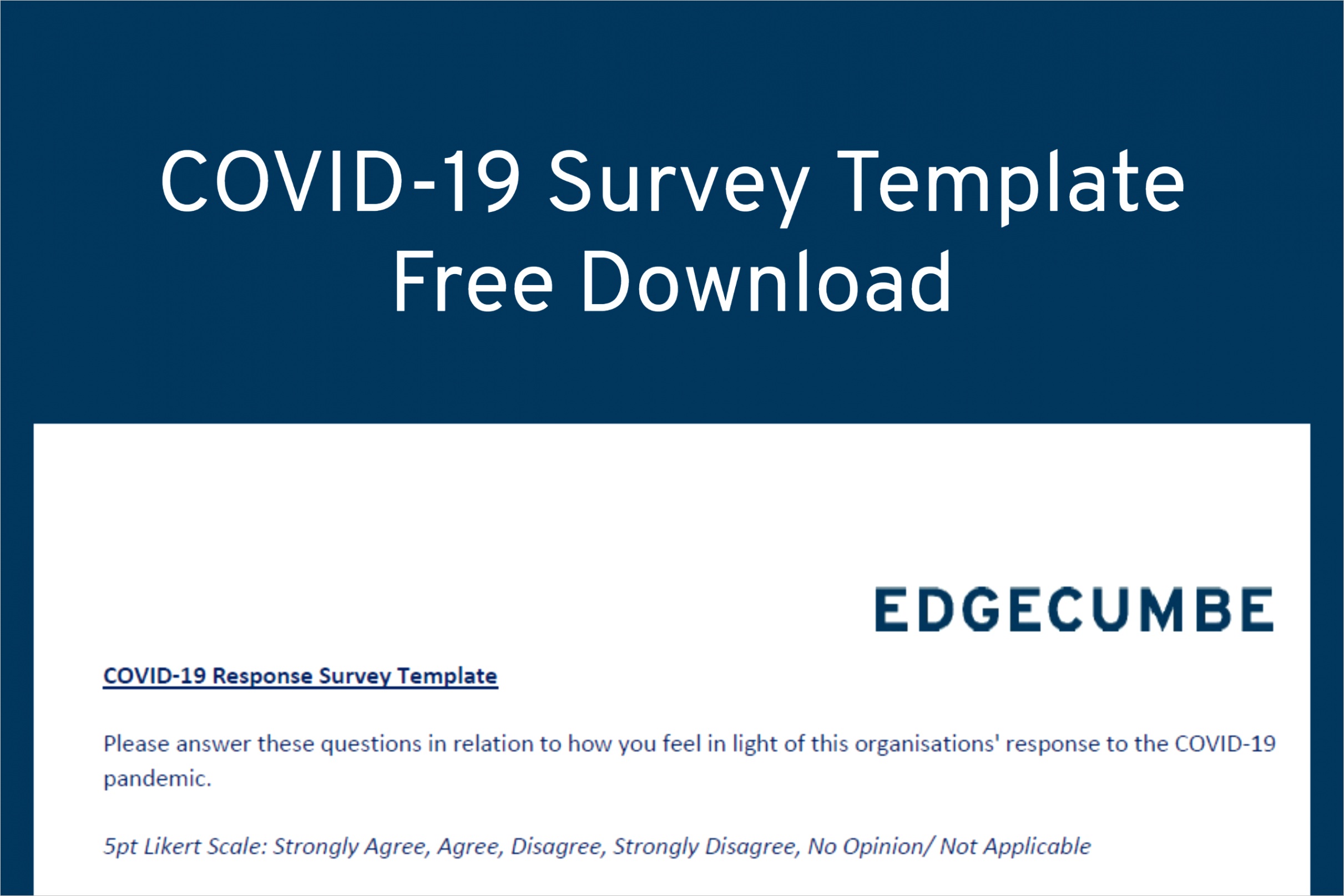 covid 19 response survey template free