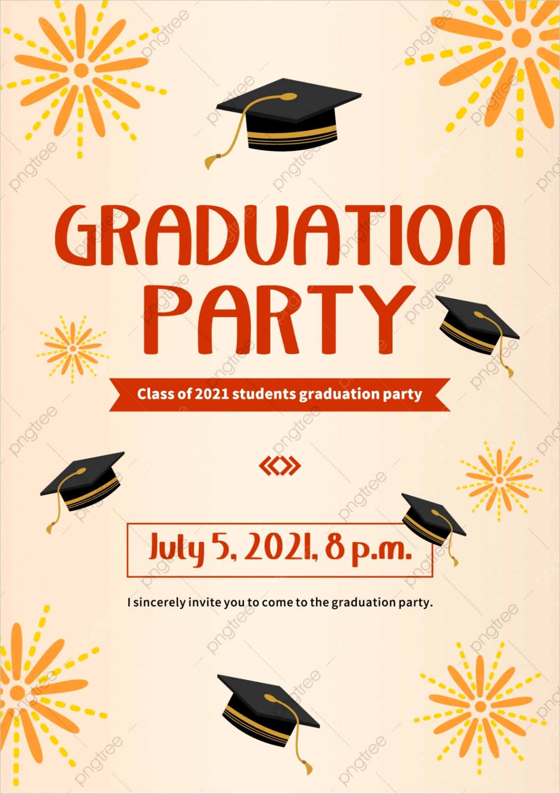 beautiful graduation party invitation template ml