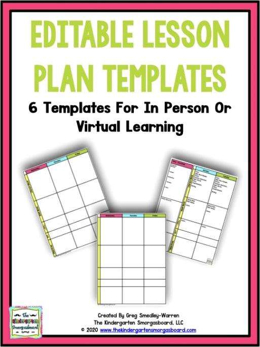 editable lesson plan templates