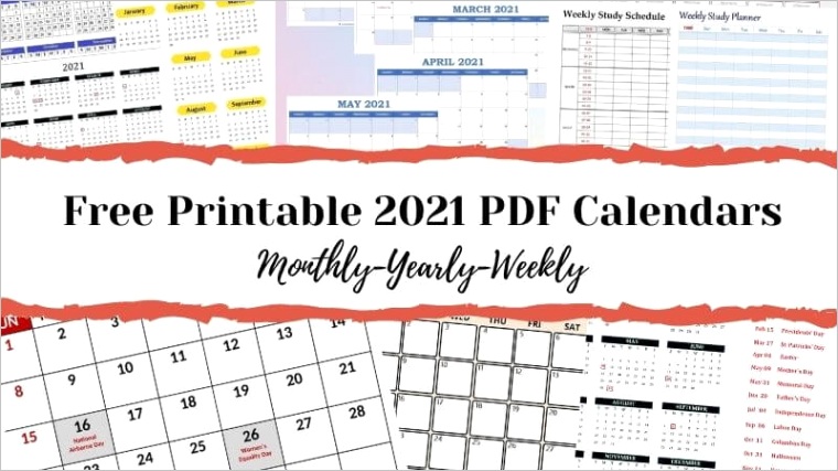 pdf calendar templateml