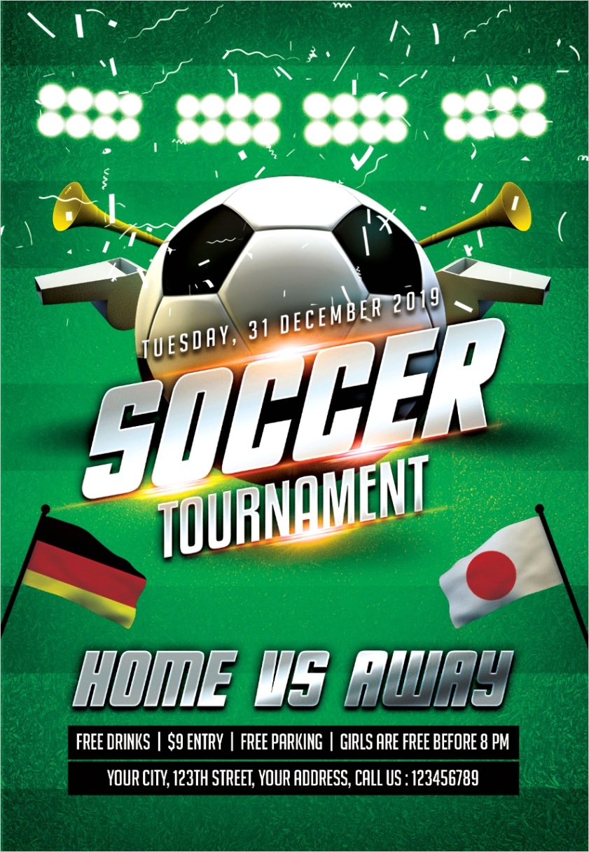 Soccer Flyer PSD Template