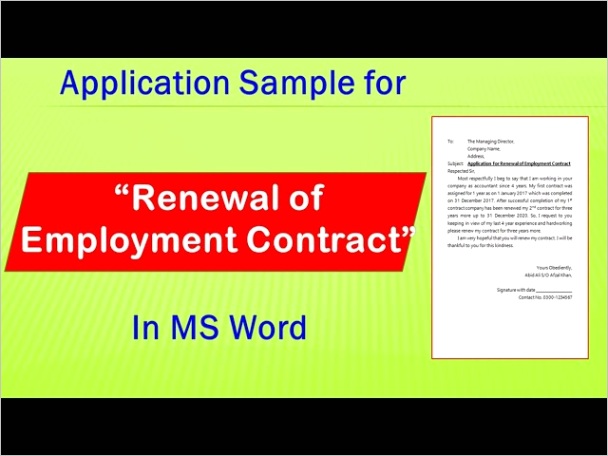 employment contract renewal letter pdf