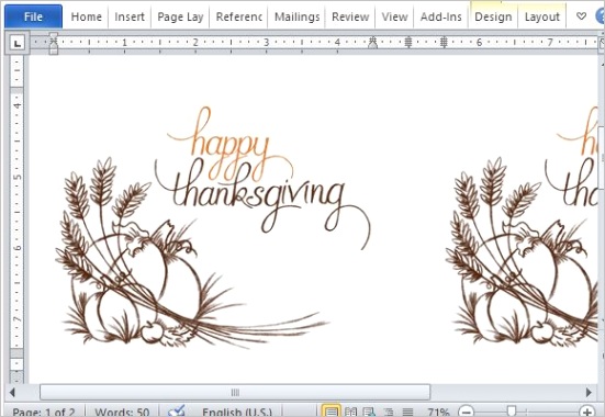 best thanksgiving templates for microsoft word