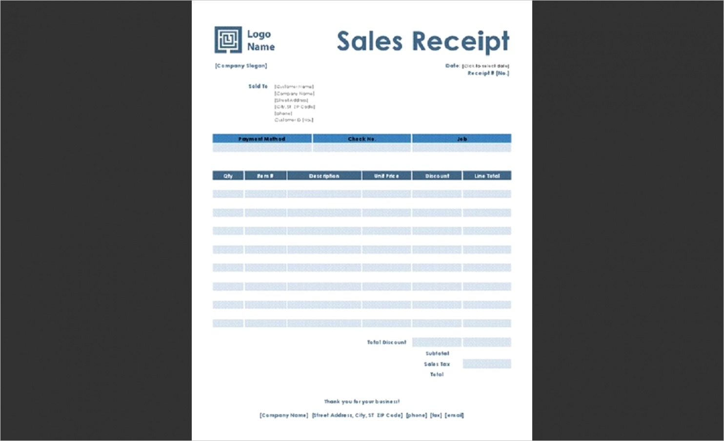 free receipt templates for microsoft word