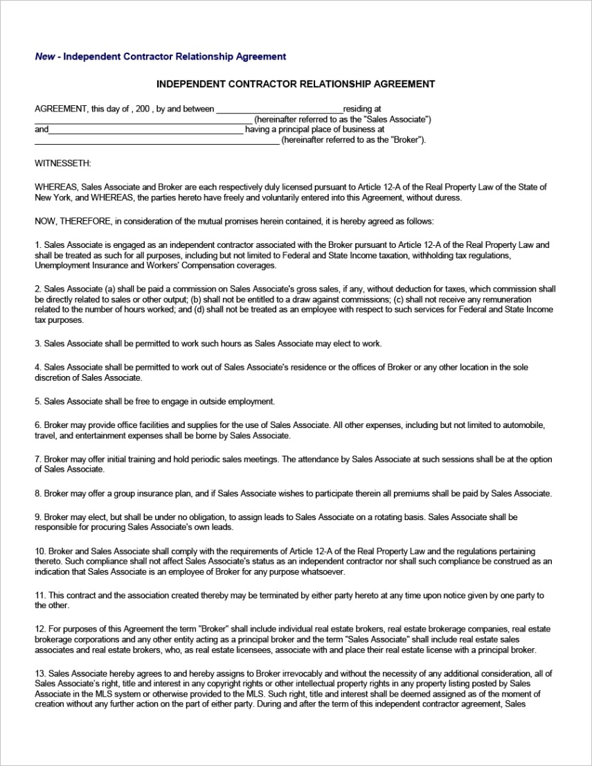 relationship contract