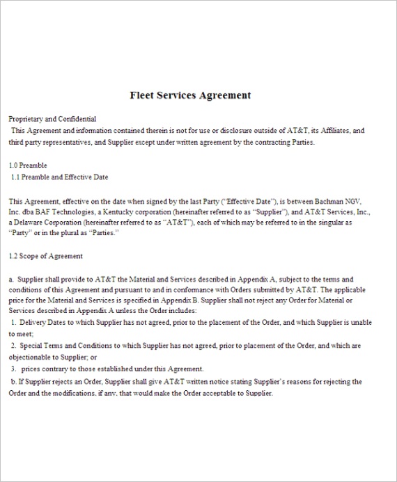 fleet management contract template pdfml