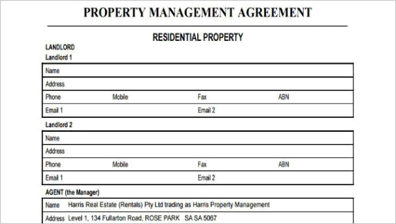 management agreement formml