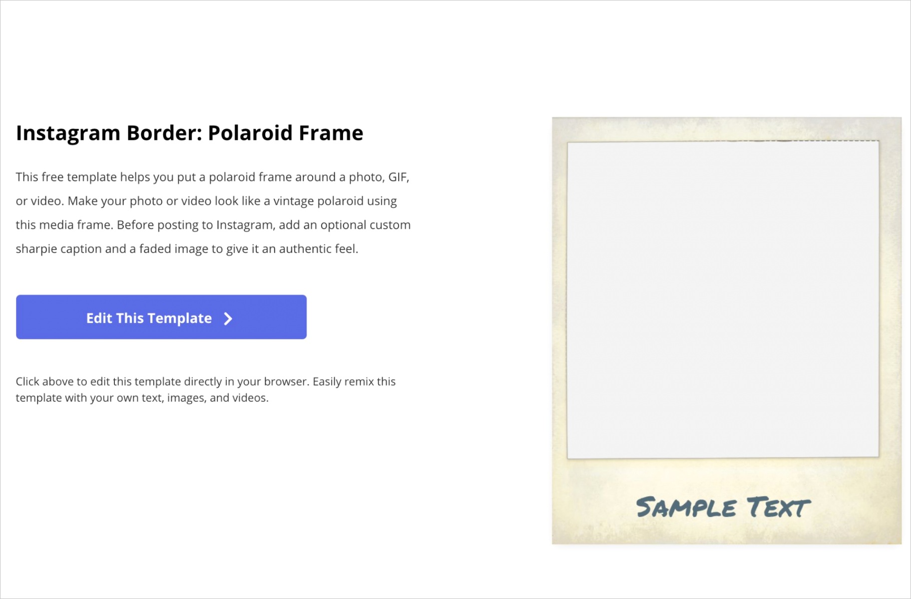 how to make a picture look like a polaroid