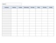 Free Blank Schedule Template