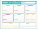 Week At A Glance Template
