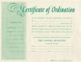 Editable Ordination Certificate Template