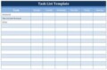 Task List Templates Excel Word