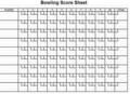 Bowling Sheets