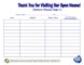 Open House Sign In Sheet Templates