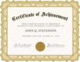 Award Certificate Sample