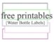 Free Water Bottle Labels