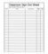Sign Out Sheet Template