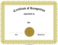 Printable Award Certificate