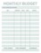 Monthly Budget Template Pdf