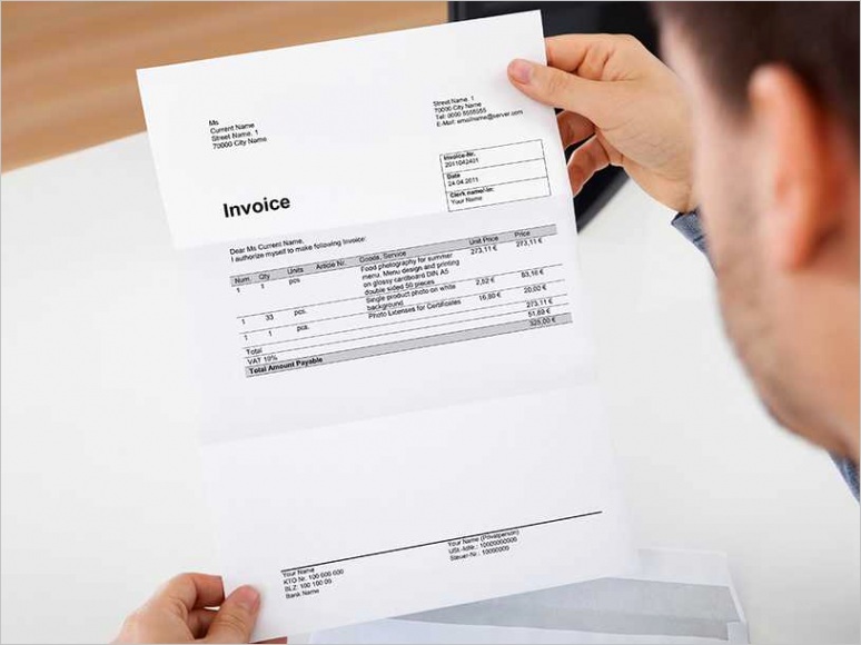 how to write an invoice