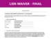 Contractor Final Release And Waiver Of Lien